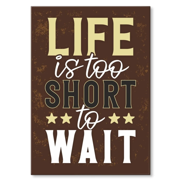 Poster metal life is too short gift