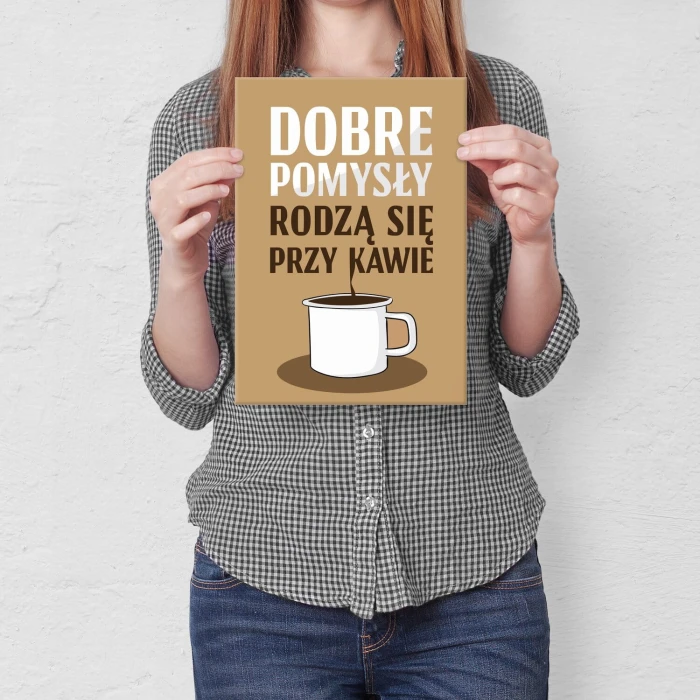 Plakat metalowy Dobre pomysły Prezent