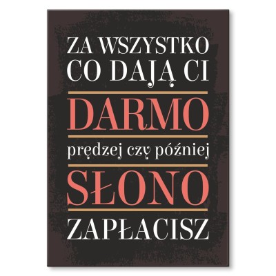 Poster metal Darmo gift