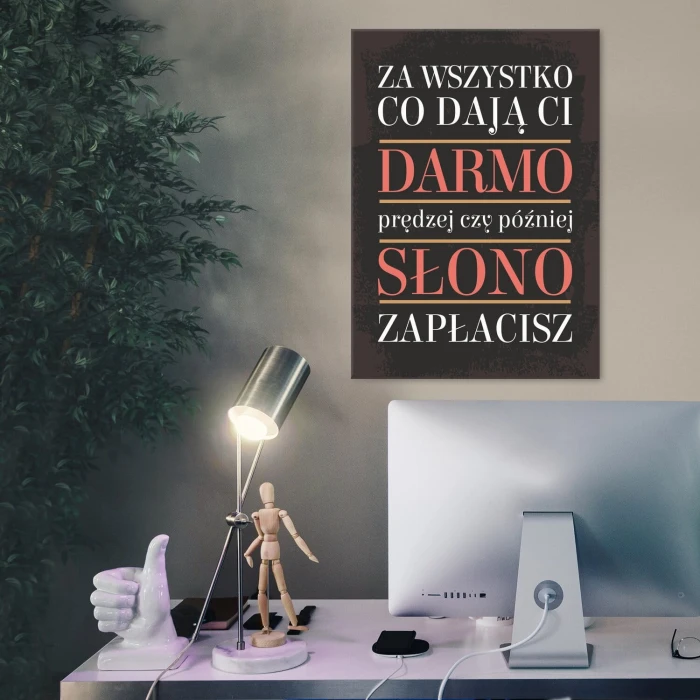 Plakat metalowy Darmo Prezent