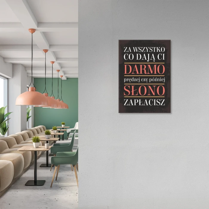 Plakat metalowy Darmo Prezent