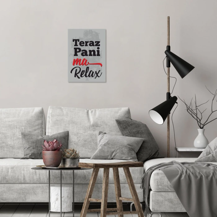 Poster metal teraz pani ma relax gift