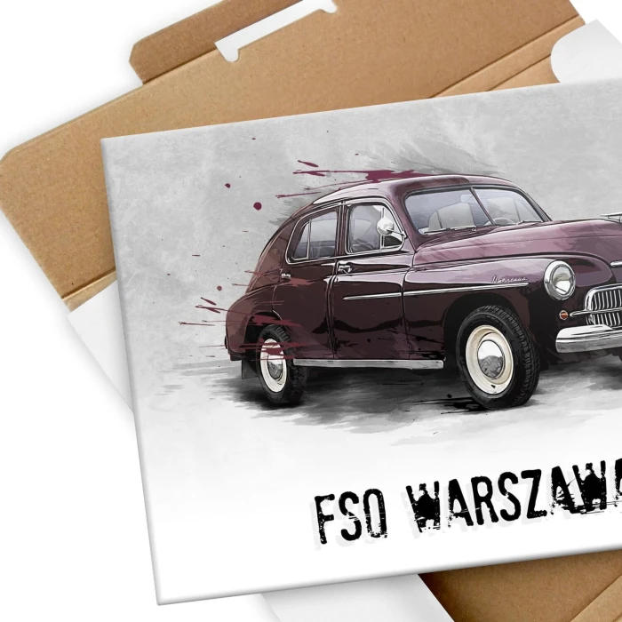 Poster metal Warszawa FSO Legenda PRL gift