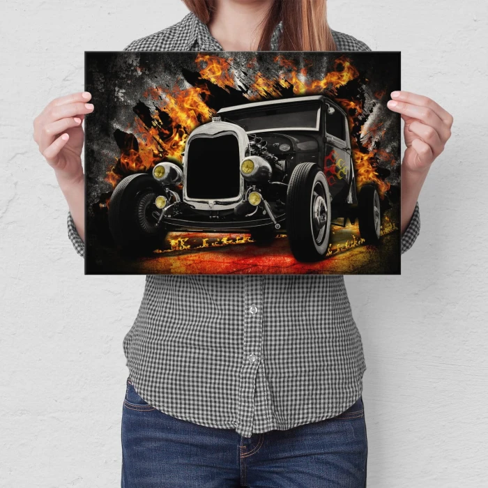 Plakat metalowy HOT ROAD Prezent