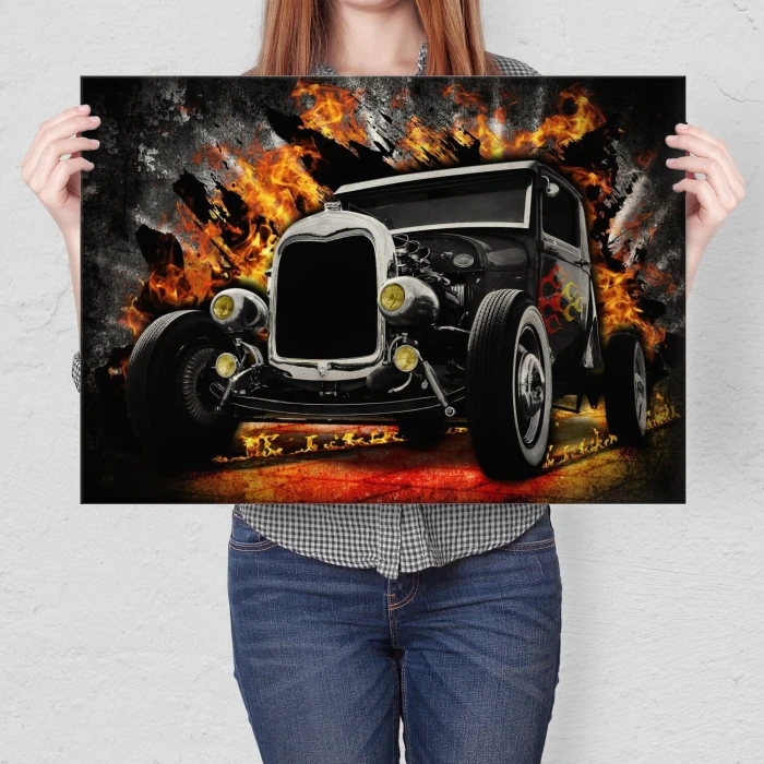 Plakat metalowy HOT ROAD Prezent