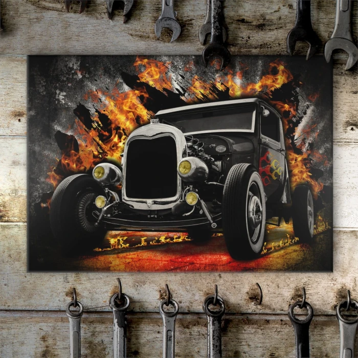 Plakat metalowy HOT ROAD Prezent