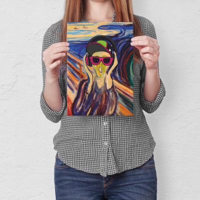 Plakat metalowy screem modern Prezent