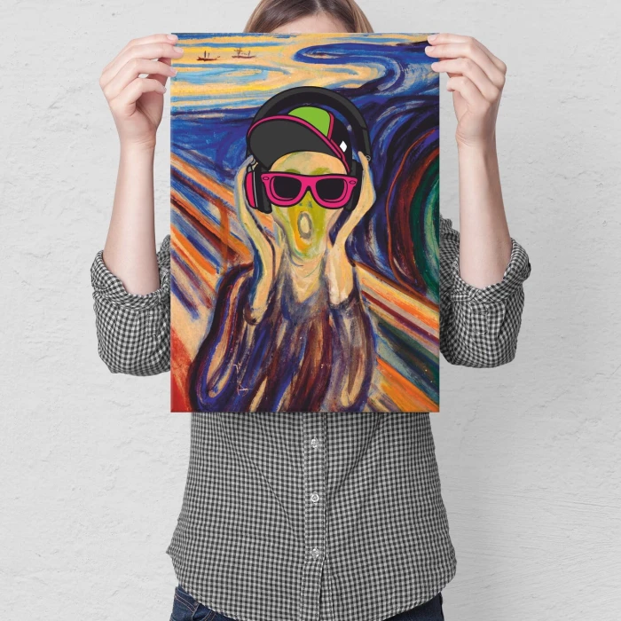 Plakat metalowy screem modern Prezent