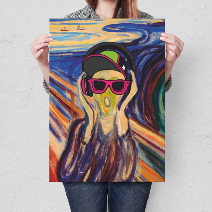 Plakat metalowy screem modern Prezent