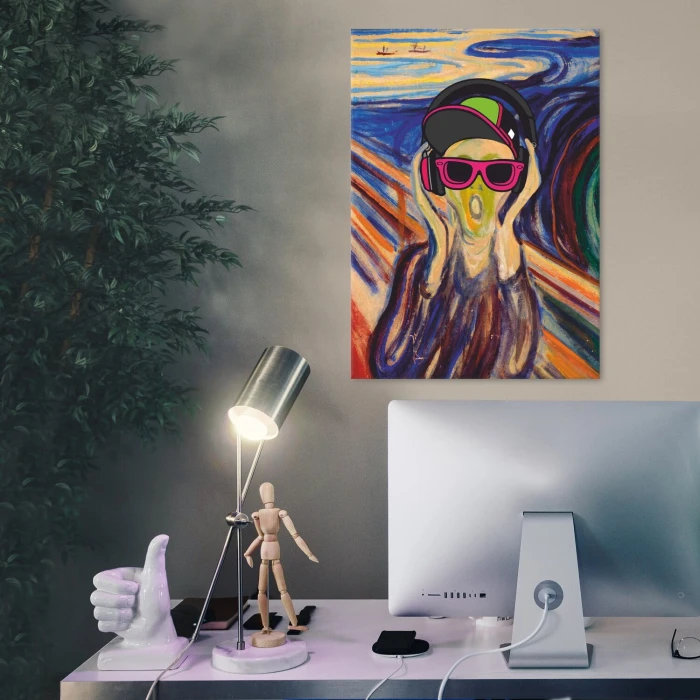 Plakat metalowy screem modern Prezent