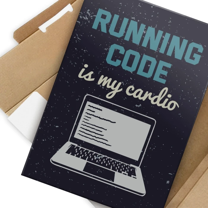 Poster metal running code gift