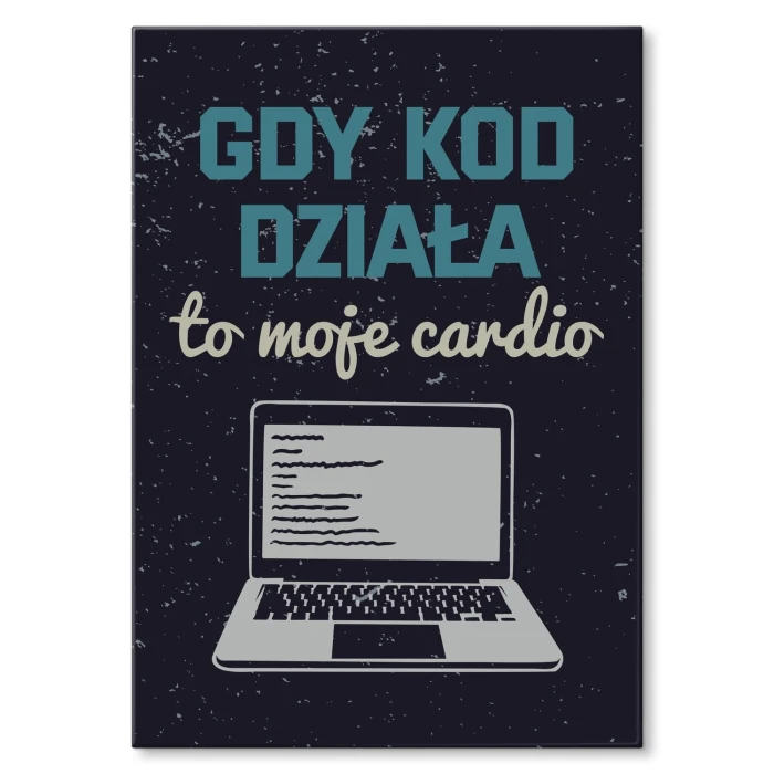 Poster metal Gdy kod działa gift