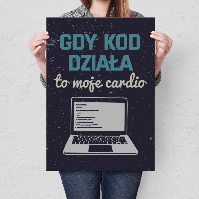 Poster metal Gdy kod działa gift