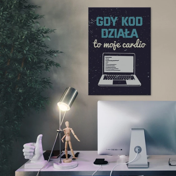 Poster metal Gdy kod działa gift