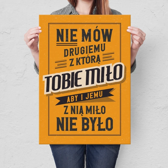 Poster metal Nie mów drugiemu gift