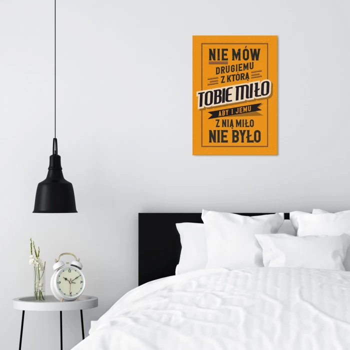 Poster metal Nie mów drugiemu gift