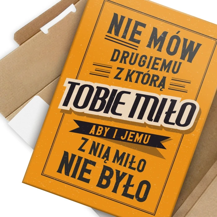 Poster metal Nie mów drugiemu gift