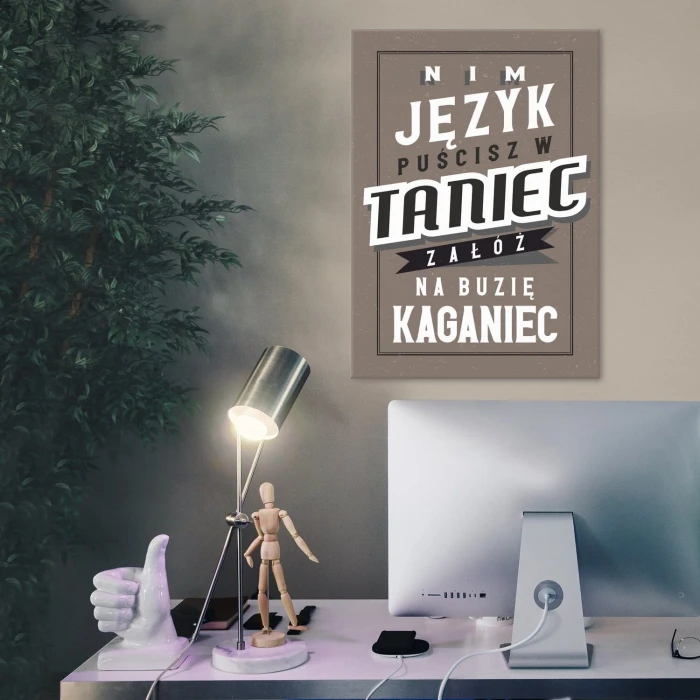 Plakat metalowy Kaganiec Prezent