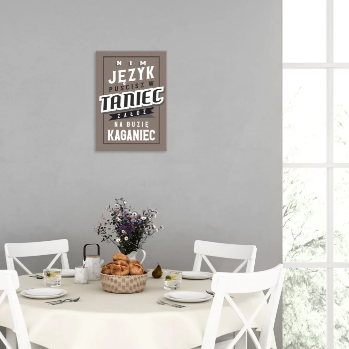 Plakat metalowy Kaganiec Prezent