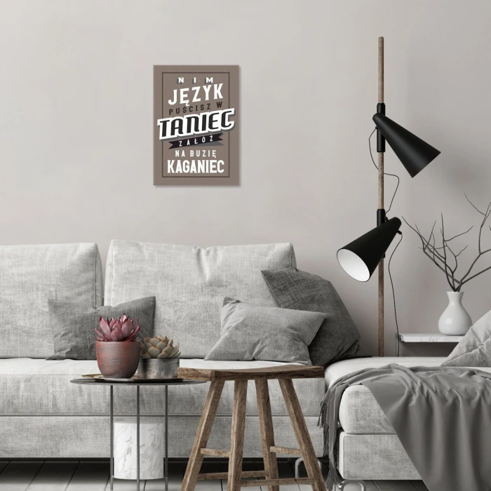 Plakat metalowy Kaganiec Prezent