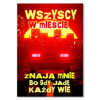 Plakat metalowy wszyscy w mieście Prezent