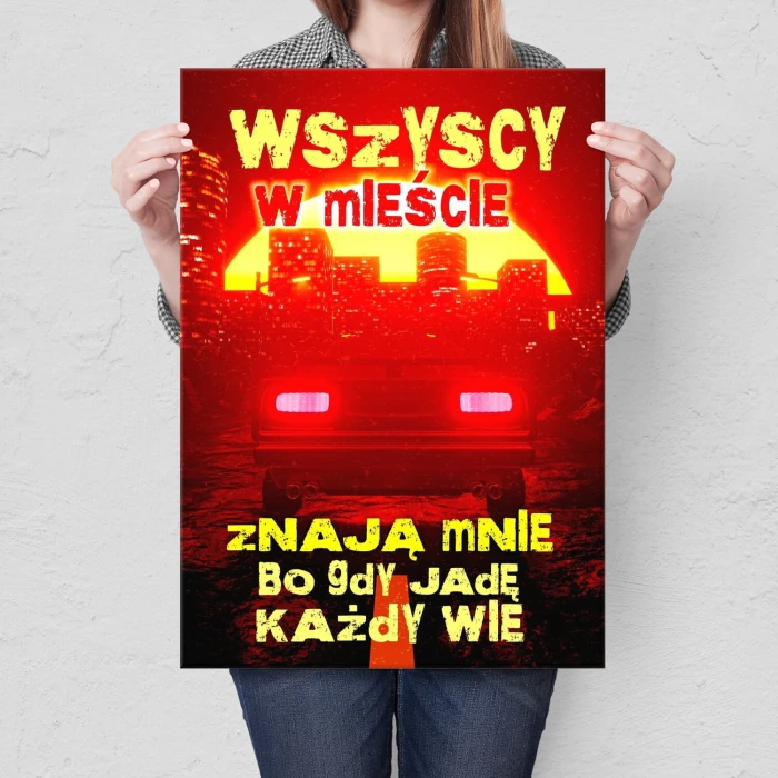 Poster metal wszyscy w mieście gift