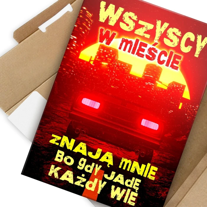 Poster metal wszyscy w mieście gift