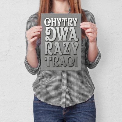Plakat metalowy Chytry Prezent