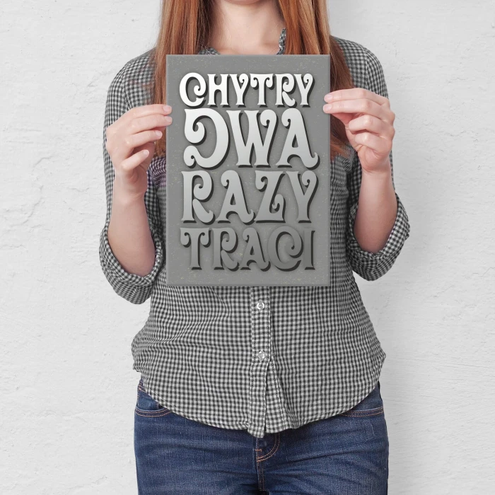 Plakat metalowy Chytry Prezent
