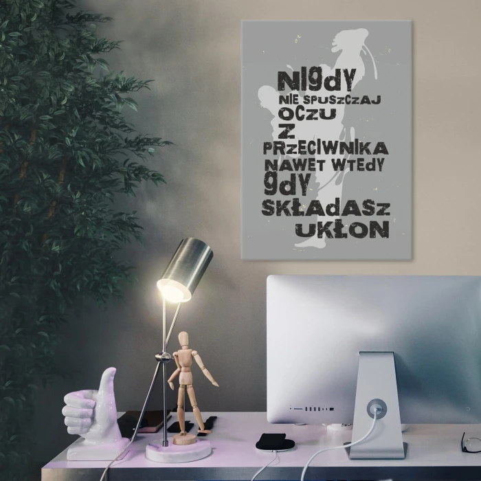 Plakat metalowy nie spuszczaj oczu Prezent
