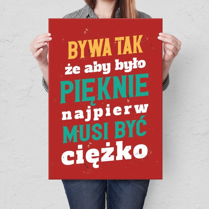 Plakat metalowy Bywa tak Prezent