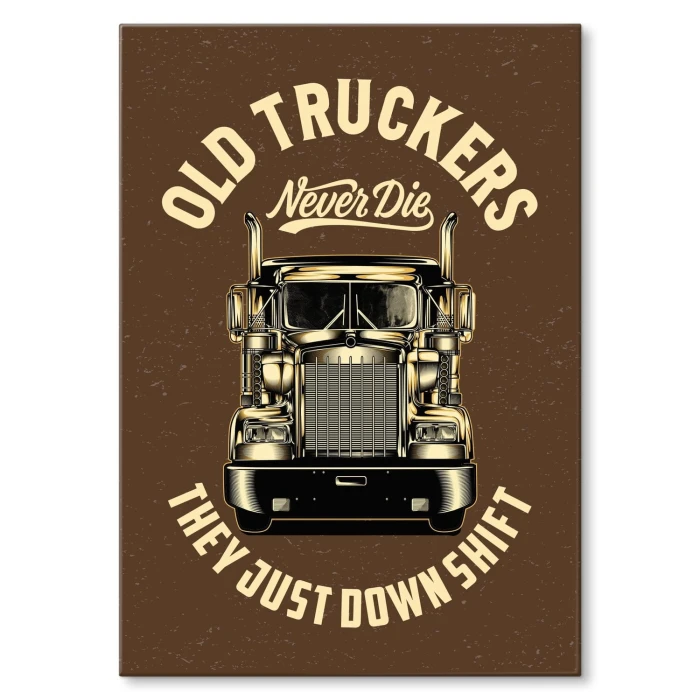 Poster metal old truckers gift