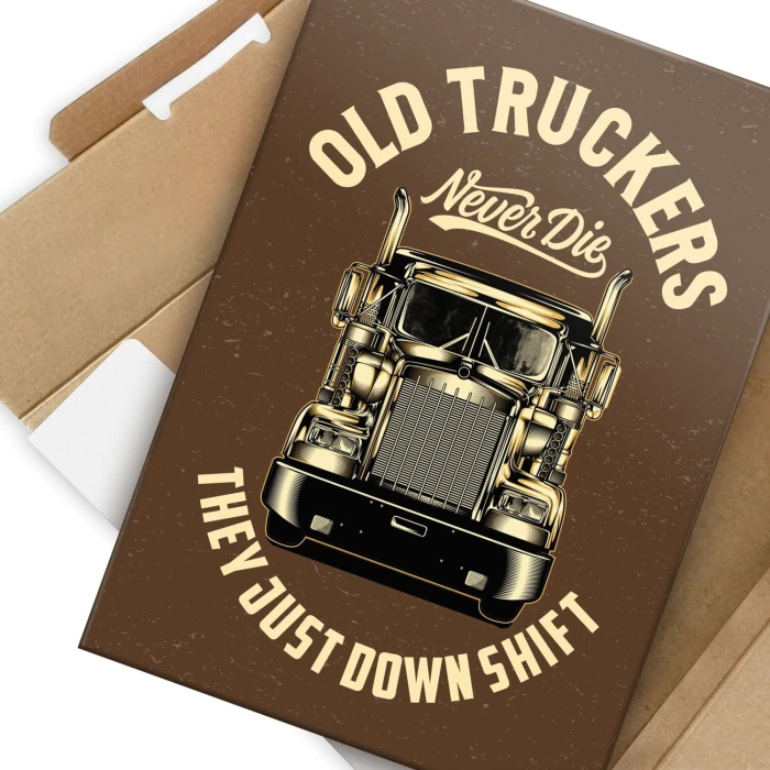 Poster metal old truckers gift