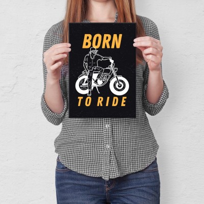 Poster metal born to ride gift