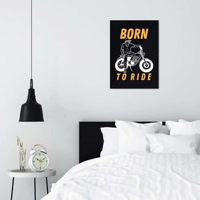 Plakat metalowy born to ride Prezent
