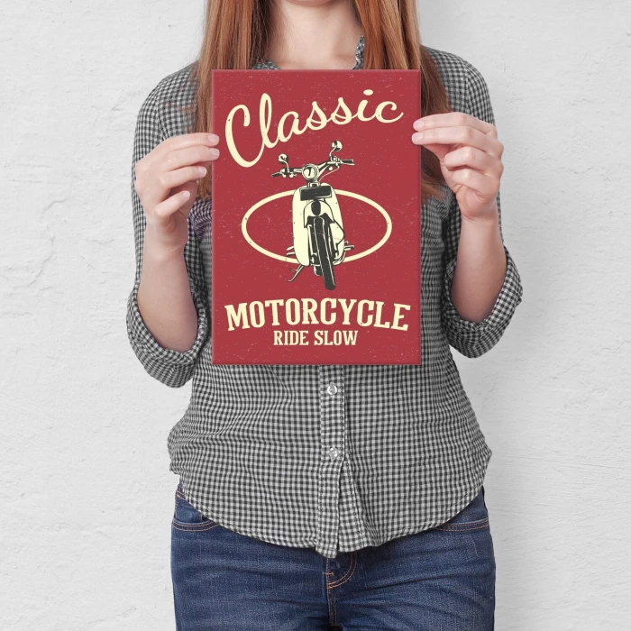 Poster metal classic ride slow gift