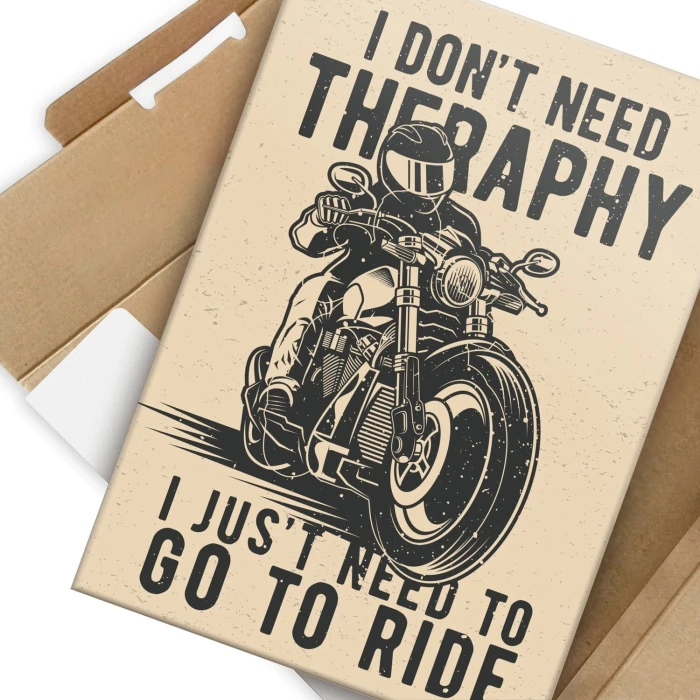 Plakat metalowy therapy ride Prezent