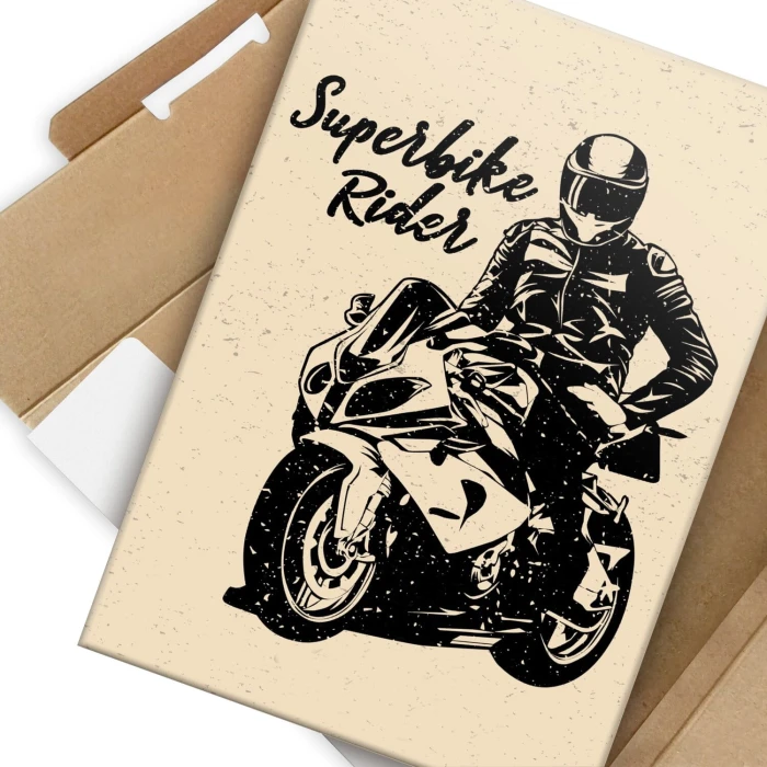 Poster metal superbike rider gift