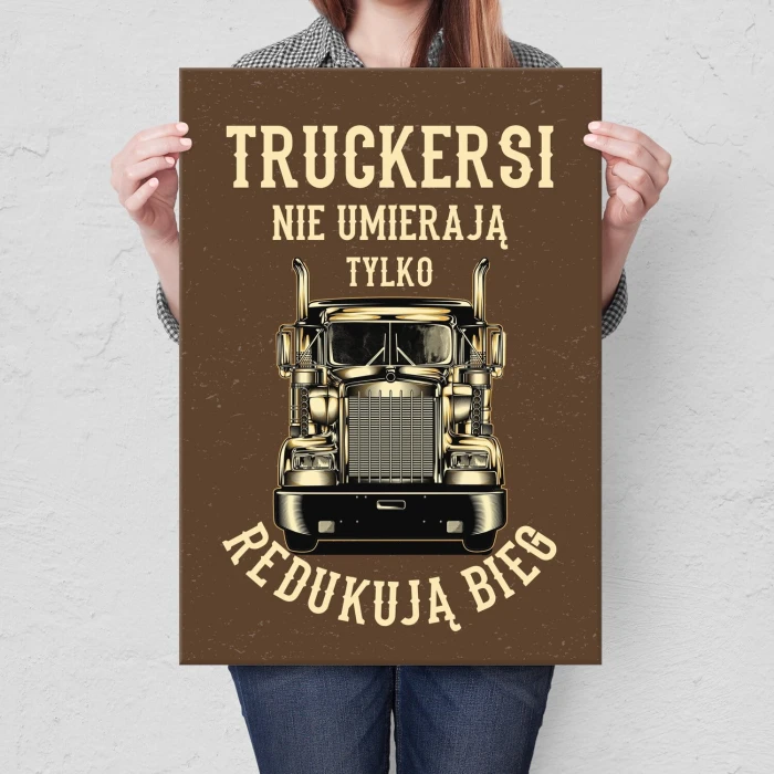 Poster metal truckerski nie umierają gift