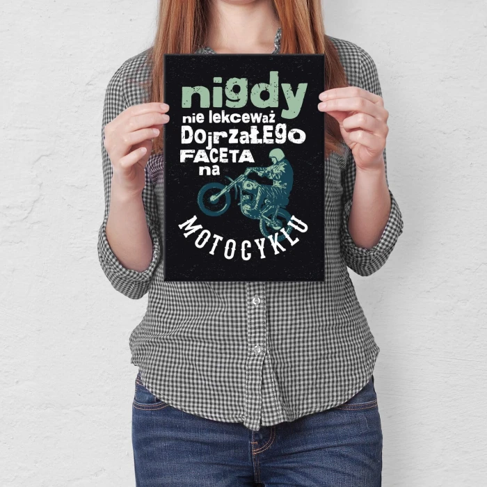 Poster metal nigdy nie lekceważ faceta gift