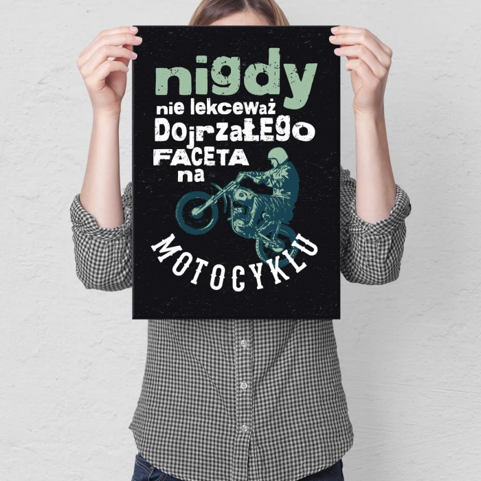 Poster metal nigdy nie lekceważ faceta gift
