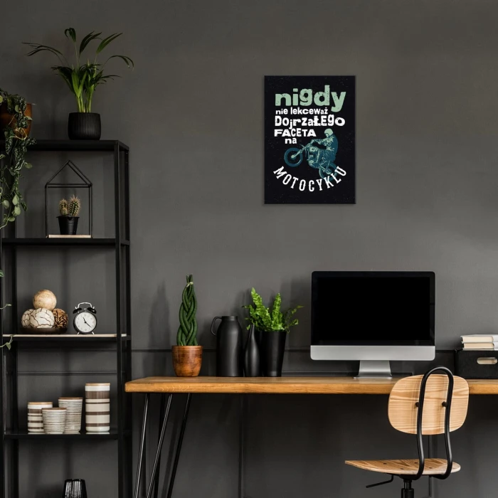 Plakat metalowy nigdy nie lekceważ faceta Prezent