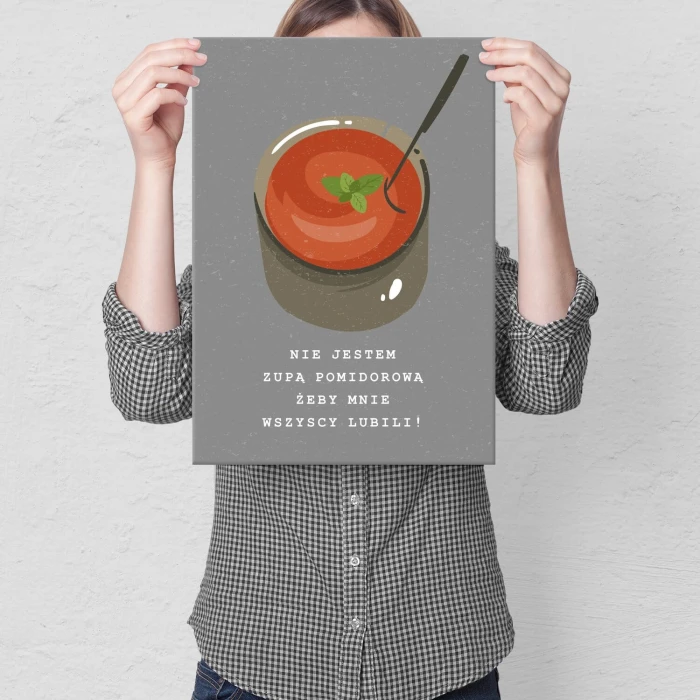 Plakat metalowy nie jestem zupą Prezent