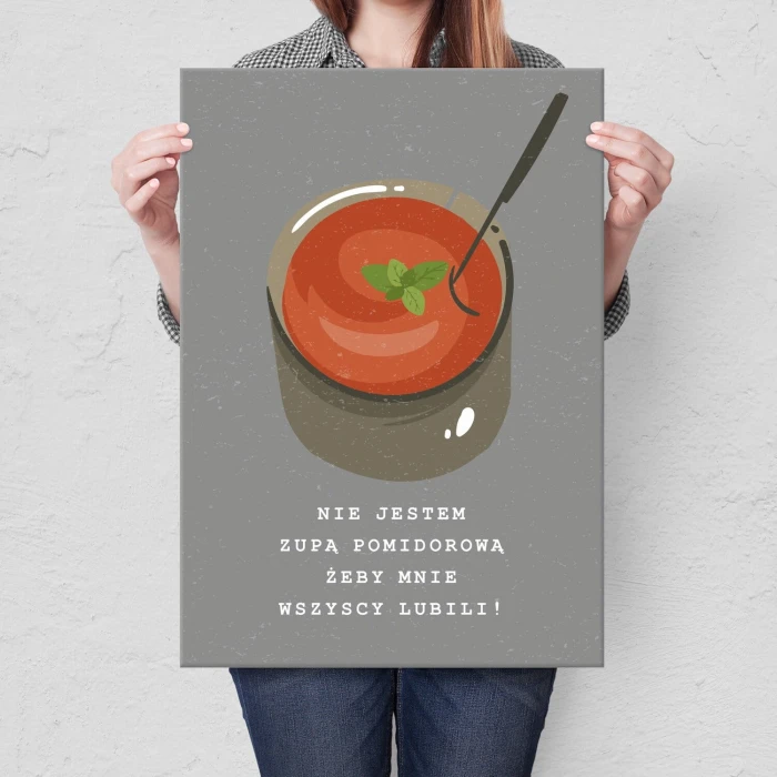 Plakat metalowy nie jestem zupą Prezent