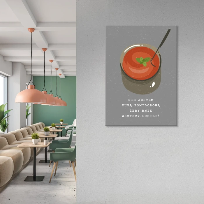 Plakat metalowy nie jestem zupą Prezent