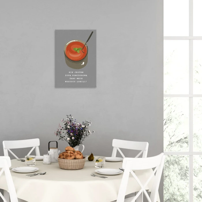Plakat metalowy nie jestem zupą Prezent