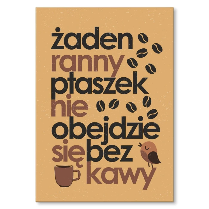 Plakat metalowy ranny ptaszek Prezent