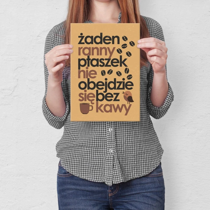 Poster metal ranny ptaszek gift