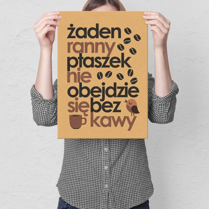 Plakat metalowy ranny ptaszek Prezent