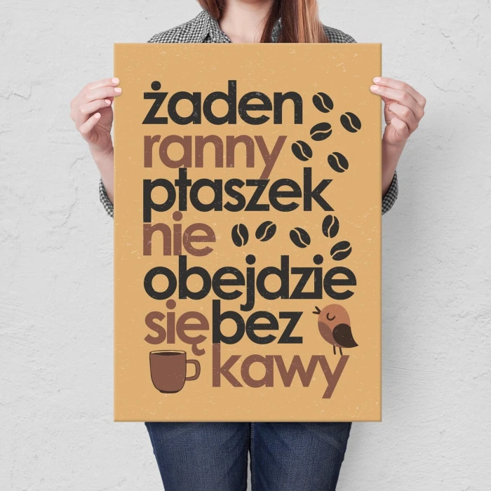 Plakat metalowy ranny ptaszek Prezent